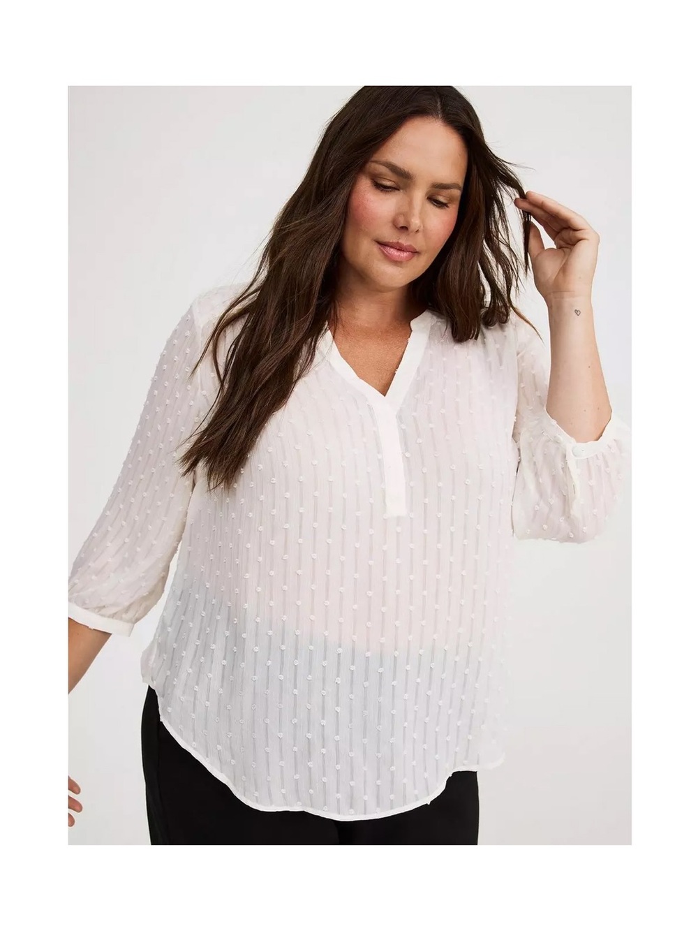 NWT TORRID Harper 3/4 Sleeve Top SZ 6